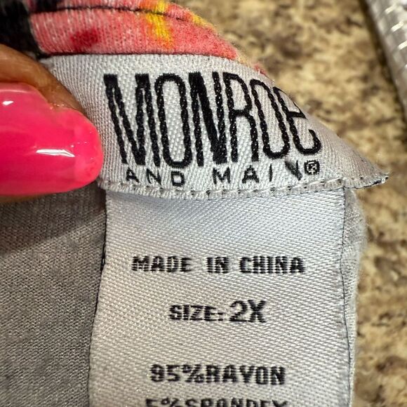 Monroe & Main Red and Yellow Sleeveless Sundress - Picture 6 of 8